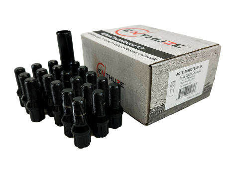 Enthuze Lug Bolts - Closed End Black Spline, 5 Lug, 14mm x&nbsp;1.25