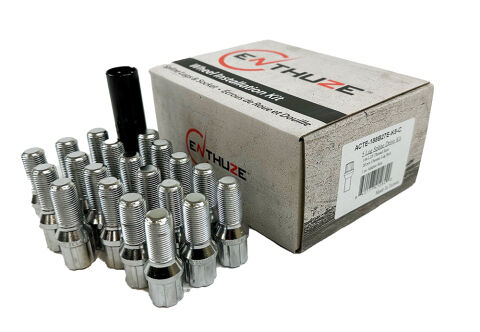 Enthuze Lug Bolts - Closed End Chrome Spline, 5 Lug, 14mm x&nbsp;1.25