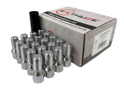 16X1.5 CHROME SPLINE LUG BOLT KIT 5 LUG BOLT (20PCS) INSTALL&nbsp;KIT