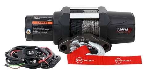Enthuze 3500lb ATV/UTV Winch,  Synthetic&nbsp;Rope