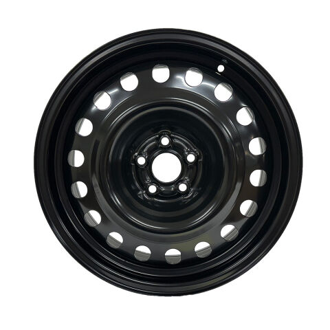 17X6.5 5X100 ET40 CB57.1 BLACK STEEL WHEELBLACK STEEL WHEEL, SEAT CONICAL ACORN&nbsp;M12