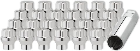 Enthuze Lug Nuts - Open End Zinc Spline, 6 ET Lug, 12mm x&nbsp;1.50