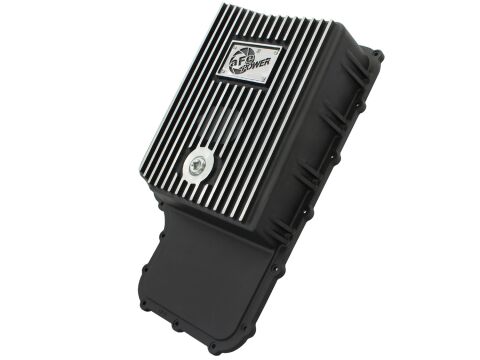 Transmission Pan; Black w/Machined&nbsp;Fins