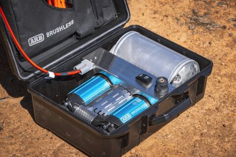 Brushless Twin Motor Portable 12V Air Compressor