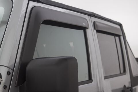 Ventvisor Deflector; Matte Black; Low Profile; Outside Mount 4&nbsp;pc.