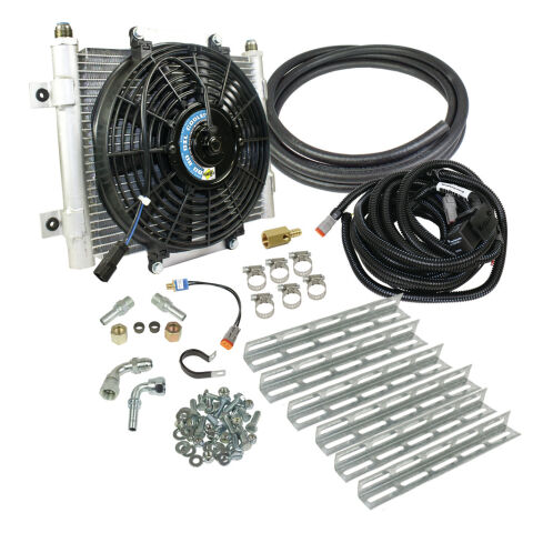 BD Xtrude Transmission Cooler with Fan - Complete Kit 1/2in&nbsp;Lines