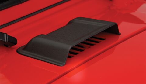 Trail Armor Hood Scoop; Textured;&nbsp;Black