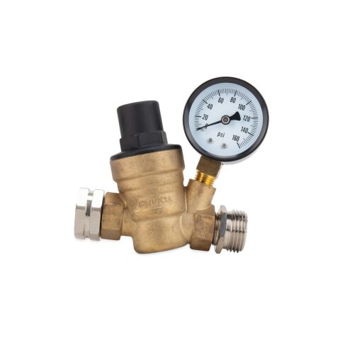Adjustable Water Pressure Regulator with Gauge Brass (E/F)&nbsp;LLC