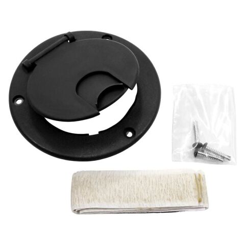 Electric Cable Hatch w/o Back, Black? 8 per&nbsp;Carton