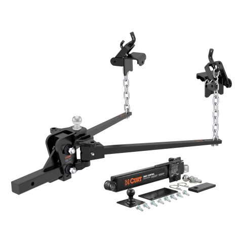 Short Trunnion Bar Weight Distribution Hitch with Sway Control (10-15K, 28-3/8