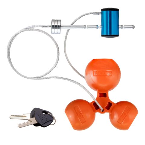 Universal Tri-Ball Trailer Coupler Lock, Fits 1-7/8