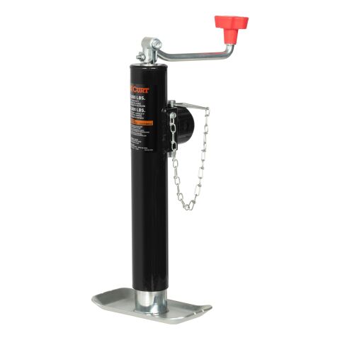 Pipe-Mount Swivel Trailer Jack with Top Handle (5,000 lbs, 10