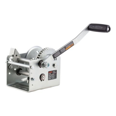 Hand-Crank 2-Speed Winch, 2,000 lbs, 10.25:1 Low Gear Ratio, 10.6