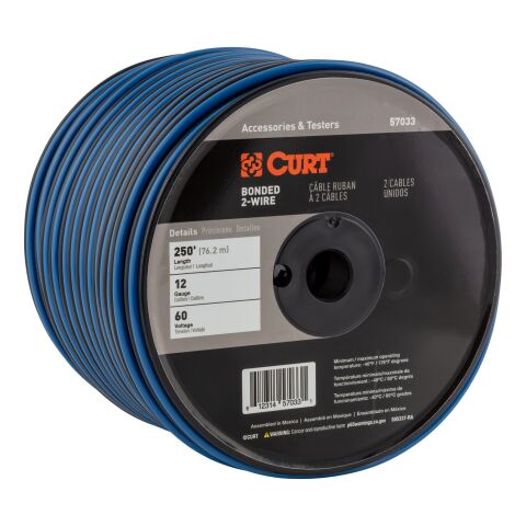 Automotive Primary Wire, 2-Bond Black, Blue 250'&nbsp;Spool