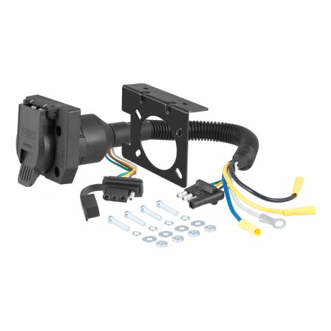Dual-Output Electrical Adapter (Adds 7-Way RV Blade to 4-Way&nbsp;Flat)