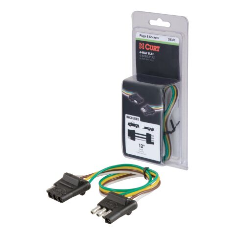 4-Way Flat Connector Plug & Socket with 12