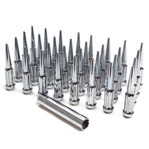 SPIKES 32 Spline nuts + 1 Socket 1/2' 14x1.50&nbsp;Chrome