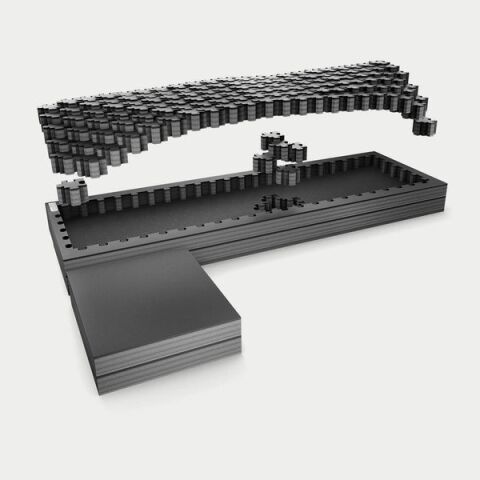 Piecekeeper PuzzleFoam for vX Long Drawer System 3 layer PuzzleFoam +&nbsp;Brace