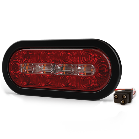 Stop-Tail-Turn-Reverse and Warning Light Combo, Amber/White