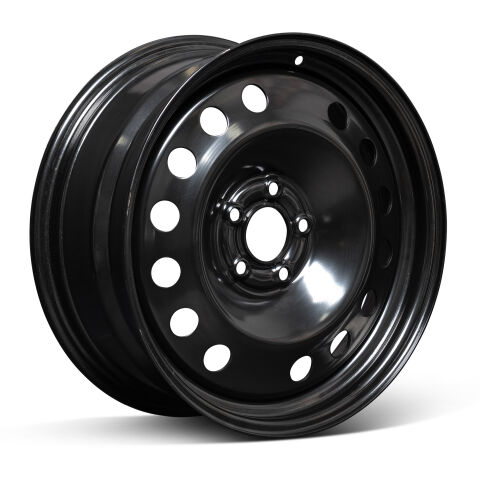 15X6 5X100 ET40 CB54.1 STEEL WHEEL -&nbsp;BLACK