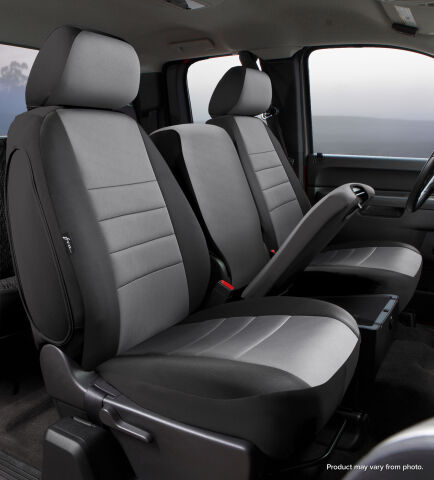 NP90 Series - Neoprene Custom Fit Front Seat Cover- Black/Gray Center&nbsp;Panel