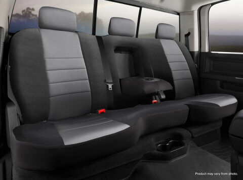 NP90 Series - Neoprene Custom Fit Rear Seat Cover- Black/Gray Center&nbsp;Panel