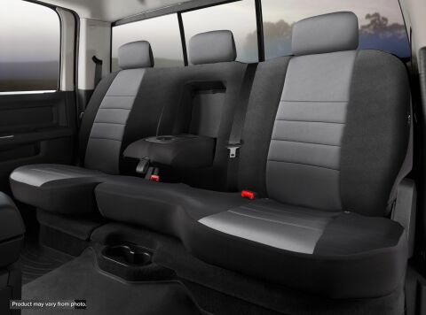 NP90 Series - Neoprene Custom Fit Rear Seat Cover- Black/Gray Center&nbsp;Panel