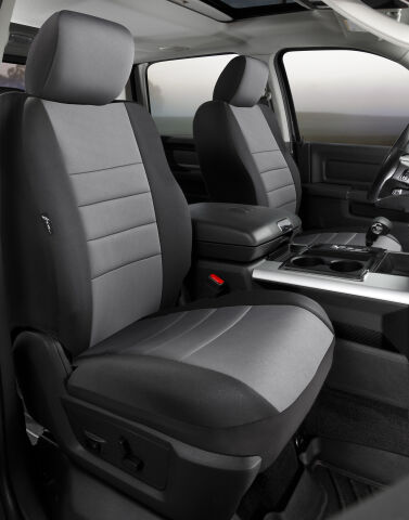 NP90 Series - Neoprene Custom Fit Front Seat Cover- Black/Gray Center&nbsp;Panel