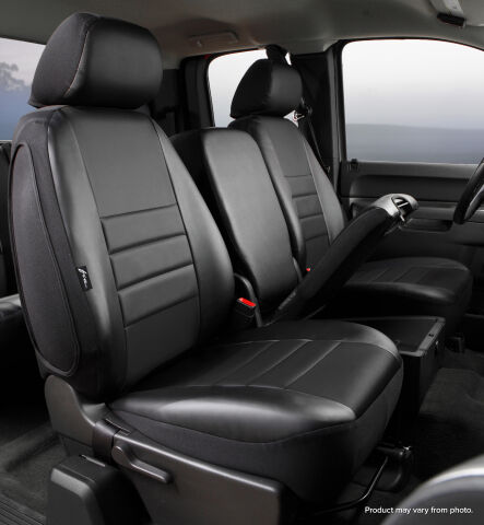 SL60 Series - Leatherlite Simulated Leather Custom Fit Front Seat Cover-&nbsp;Black