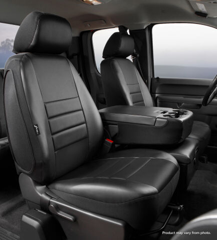 SL60 Series - Leatherlite Simulated Leather Custom Fit Front Seat Cover-&nbsp;Black