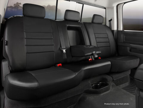 SL60 Series - Leatherlite Simulated Leather Custom Fit Rear Seat Cover-&nbsp;Black