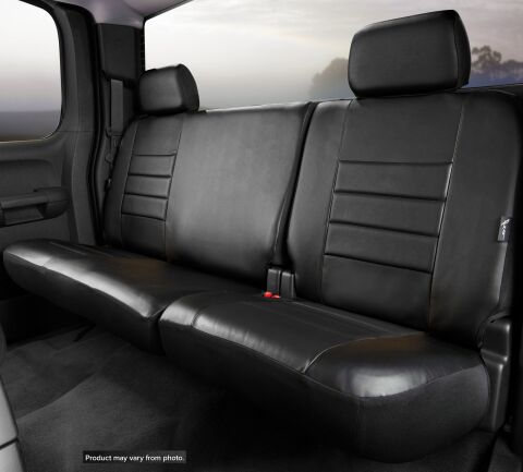 SL60 Series - Leatherlite Simulated Leather Custom Fit Rear Seat Cover-&nbsp;Black