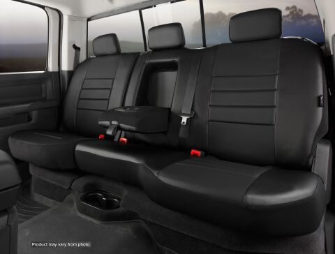 SL60 Series - Leatherlite Simulated Leather Custom Fit Rear Seat Cover-&nbsp;Black