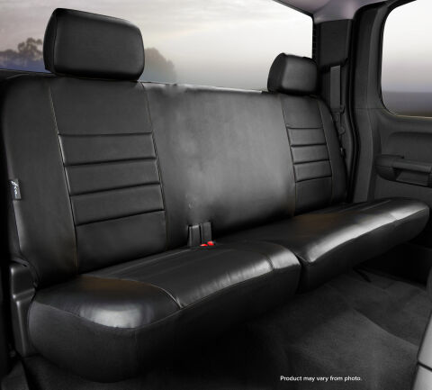 SL60 Series - Leatherlite Simulated Leather Custom Fit Rear Seat Cover-&nbsp;Black