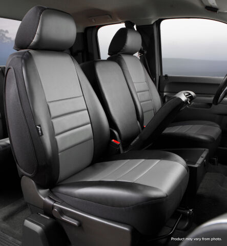 SL60 Series - Leatherlite Simulated Leather Custom Fit Front Seat Cover-&nbsp;Gray
