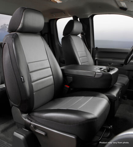 SL60 Series - Leatherlite Simulated Leather Custom Fit Front Seat Cover-&nbsp;Gray