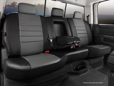SL60 Series - Leatherlite Simulated Leather Custom Fit Rear Seat Cover-&nbsp;Gray
