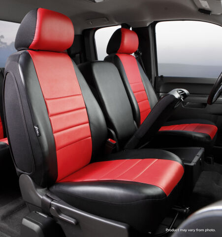 SL60 Series - Leatherlite Simulated Leather Custom Fit Front Seat Cover-&nbsp;Red