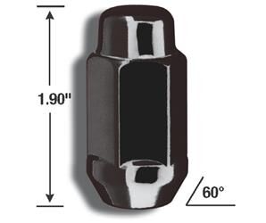 14X1.5 BLACK CHROME1.9 INCH LONG 3/4 HEX&nbsp;SIZE