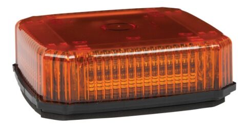 LED Amber Mini Bar Lamp Emergency Lighting, Amber, LED Beacon S.A.E. Class I 12 V Low Lens&nbsp;Vacuum