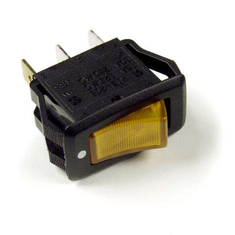 Rocker Switches - Illuminated, 3 Blade,&nbsp;Yellow