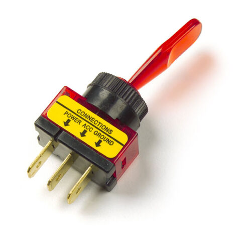 Toggle Switch - Illuminated, 3 Blade,&nbsp;Red