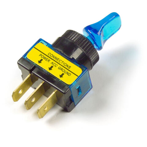 Toggle Switch - Illuminated - Duckbill,&nbsp;Blue