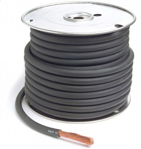 Battery Cable, Black, 1 Ga, 100'&nbsp;Spool