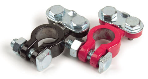 Automotive Lugs & Connectors, Universal Clamp; Red & Black,&nbsp;2pc