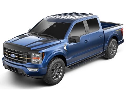 Aeroskin II Hood Protector; Matte Black Low Profile