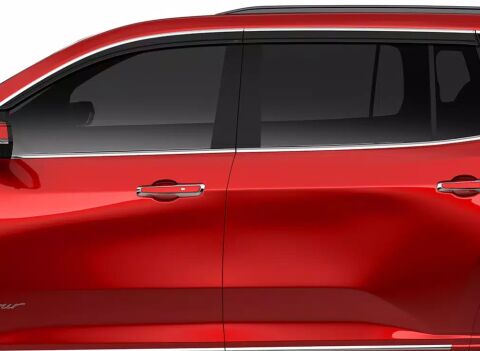 Low Profile Ventvisor Deflector; Smoke with Chrome Trim; Outside Mount; 4&nbsp;pc.