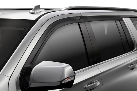 Low Profile Ventvisor Deflector; Matte Black; Outside Mount; 4&nbsp;pc.