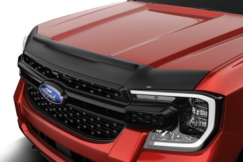 Aeroskin II Hood Protector; Matte Black Low Profile