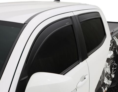Low Profile Ventvisor Deflector; Matte Black; Outside Mount; 4&nbsp;pc.
